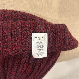 Madewell Burgundy Knit Hat